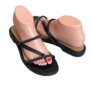 Vionic Prism Sandals Leather
Crystal Orthotic Black Size 6.5